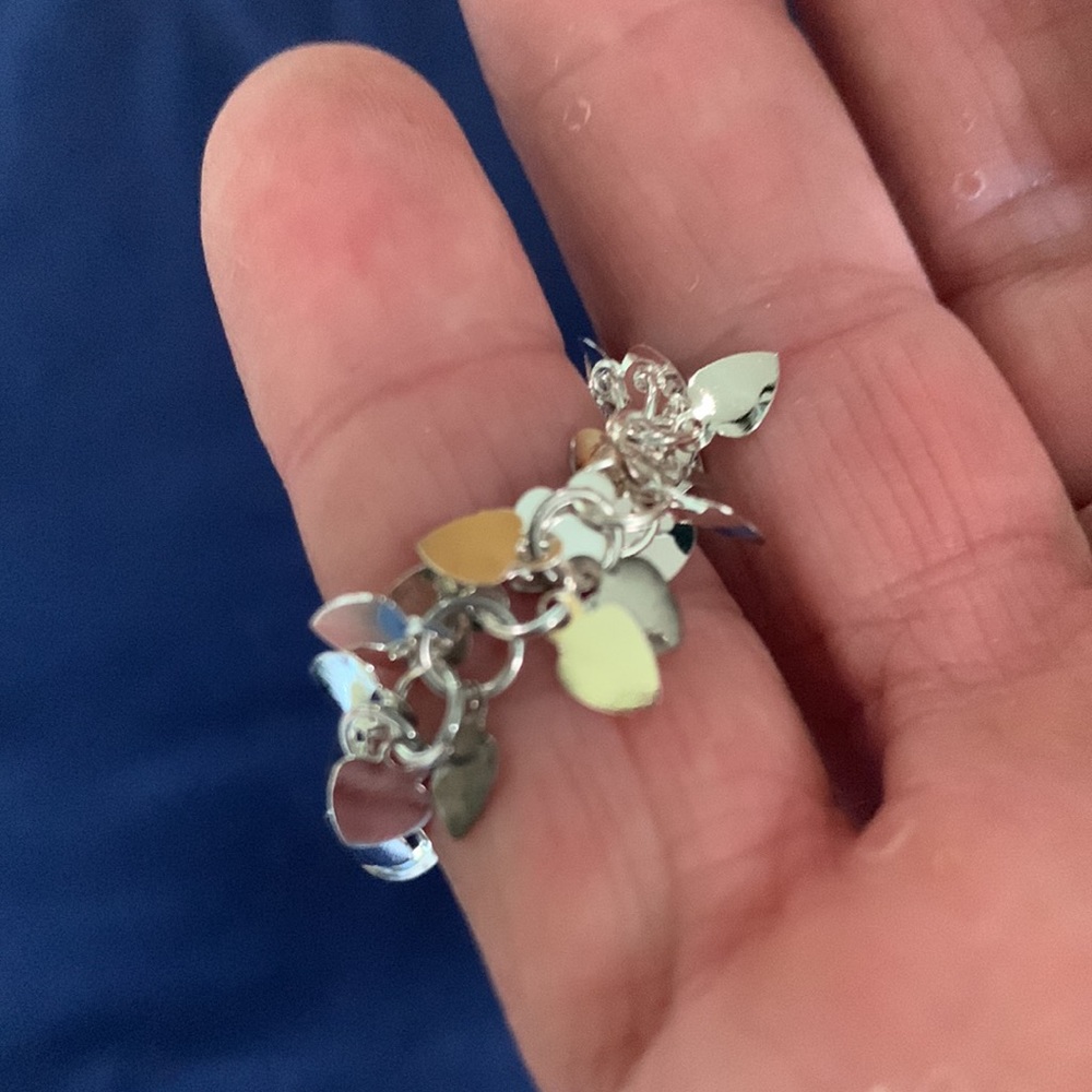 STERLING SILVER HEARTS BRACELET - Picture 4 of 10